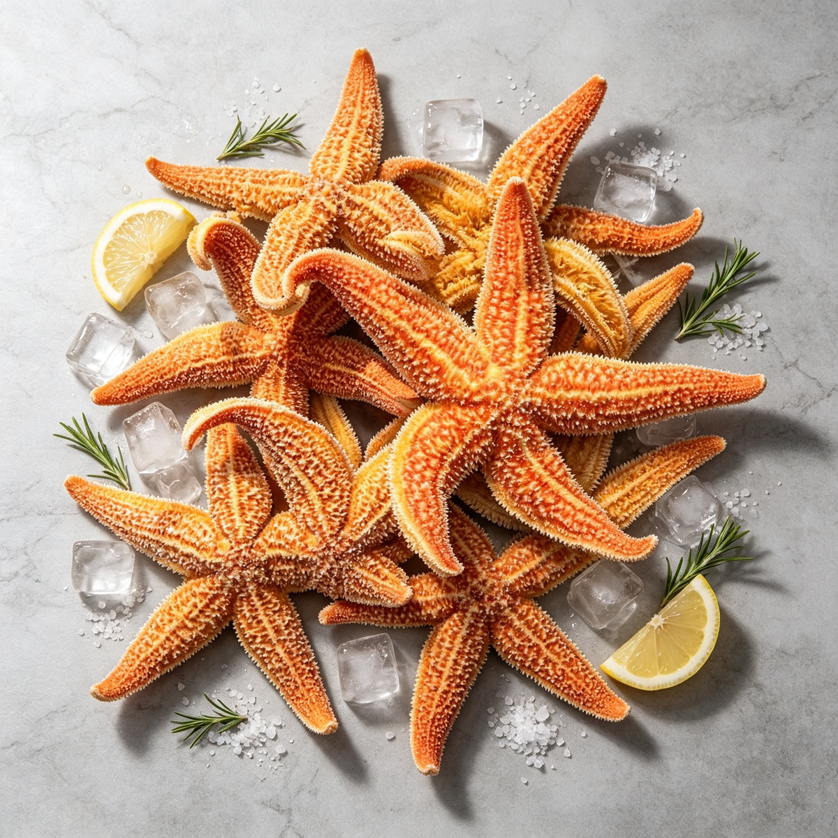Cooked Frozen Edible Starfish